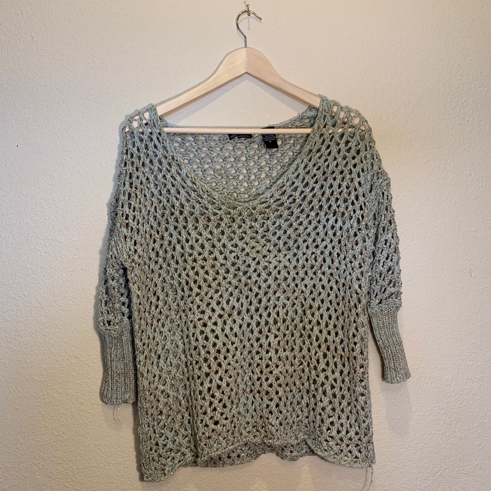 Teal & Gold Sweater